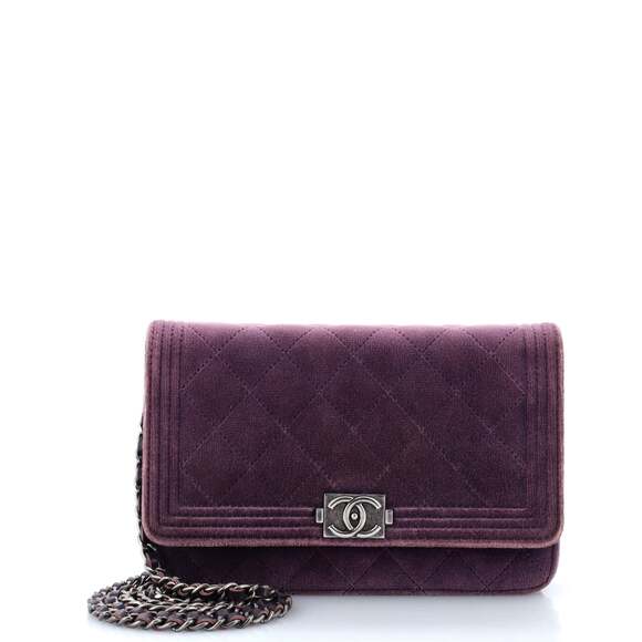 Chanel Boy Wallet On Chain Quilted #183130C14B - Picture 1 of 8